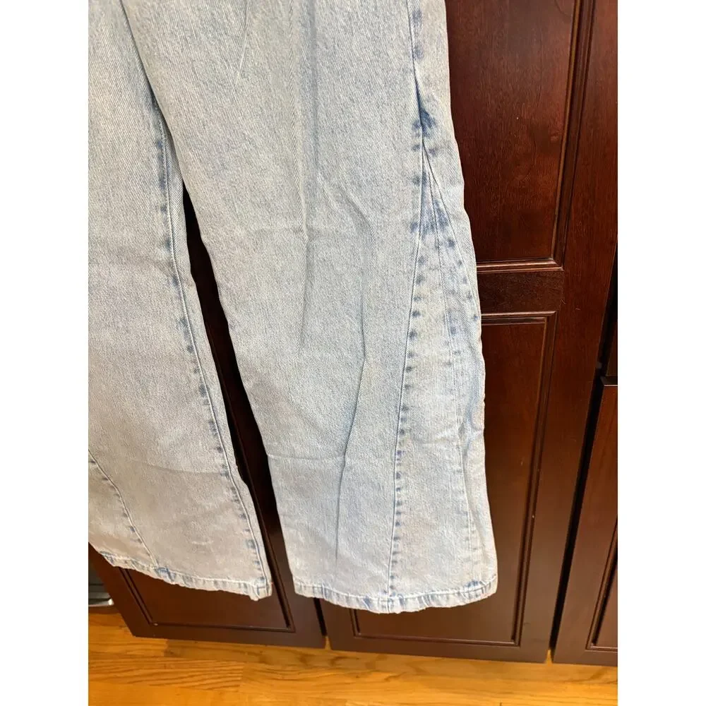 Frame Le Baggy Palazzo Jeans Light Wash Size 27 - Picture 5 of 11